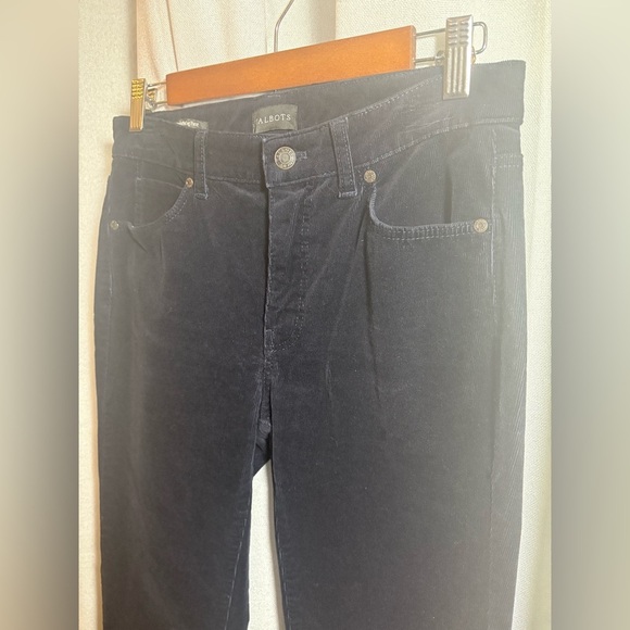 Talbots navy blue corduroy straight leg pants Size 2 Petite EUC! 0333 - Picture 3 of 12